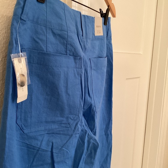 Anthropologie COLETTE Full-Length Linen Pants Maeve NEW 28 Blue - Picture 12 of 16